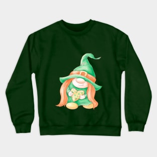 Girl St. Patrick's Day Gnome Crewneck Sweatshirt